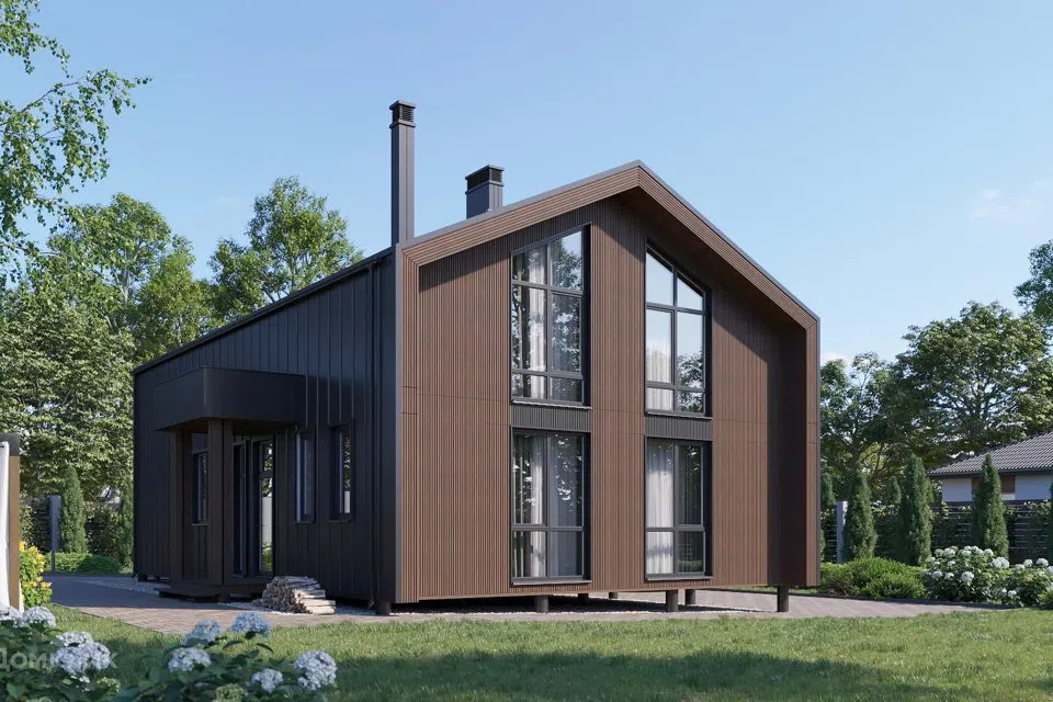 Проект дома BarnHouse210 из материала Каркасный дом площадью
       210 м²,
       2 спальни,
       2 этажа