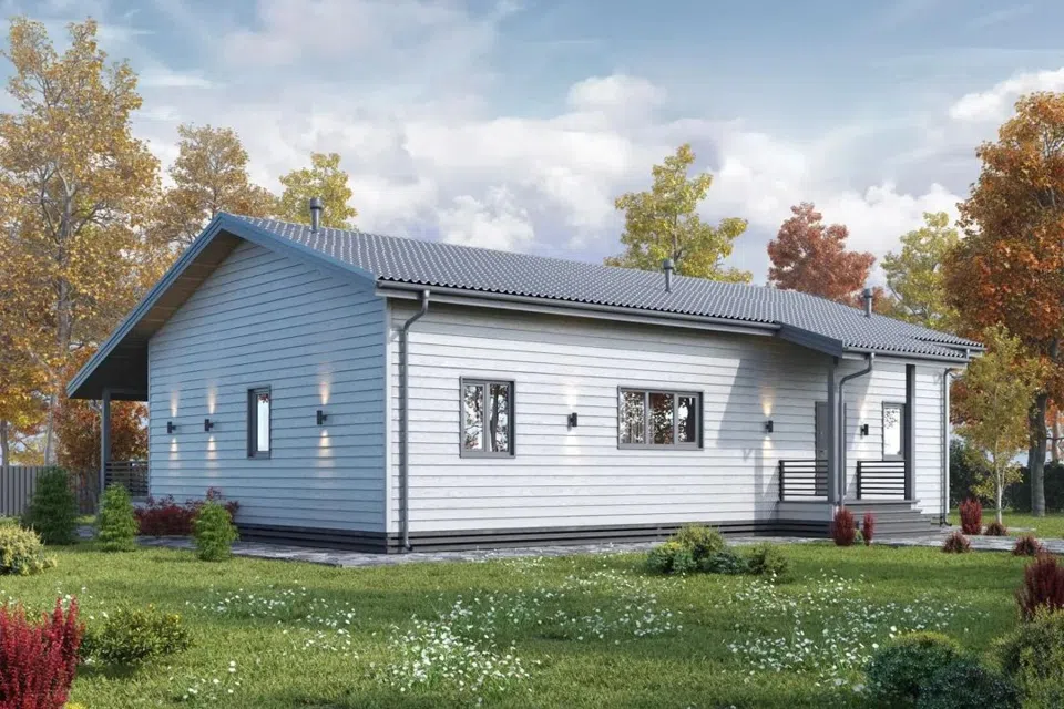 Проект дома А-20 из материала Каркасный дом площадью
       162,4 м²,
       3 спальни,
       1 этаж