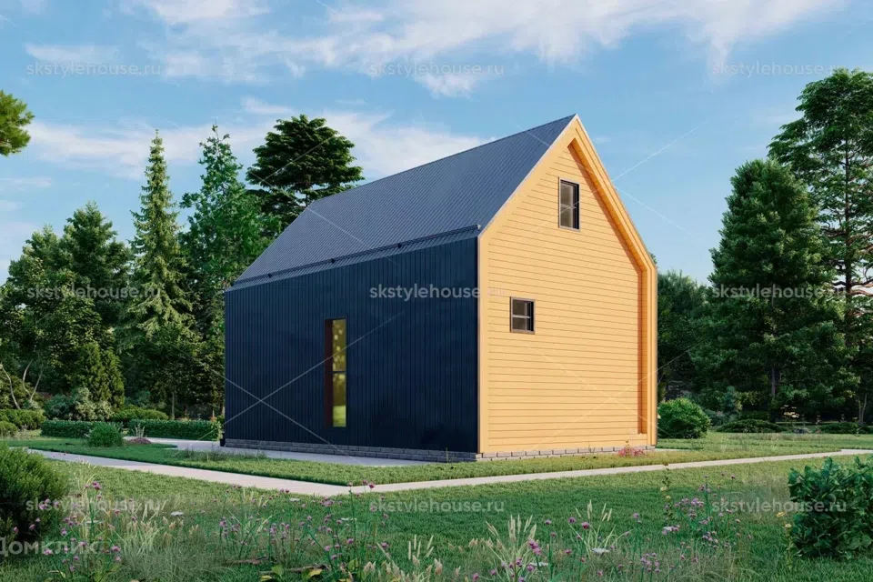 Проект дома Каркасный дом BARN SAUNA из материала Каркасный дом площадью
49,5 м²,
1 спальня,
2 этажа