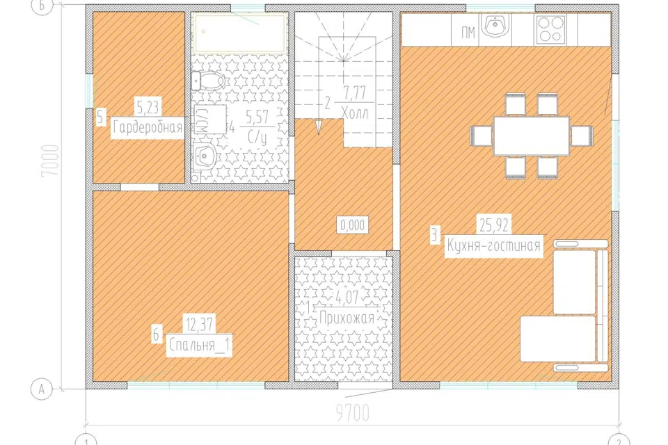 Проект дома Классика 135,8 из материала SIP-панели площадью 
       124,5 м²,
       4 спальни,
       2 этажа
