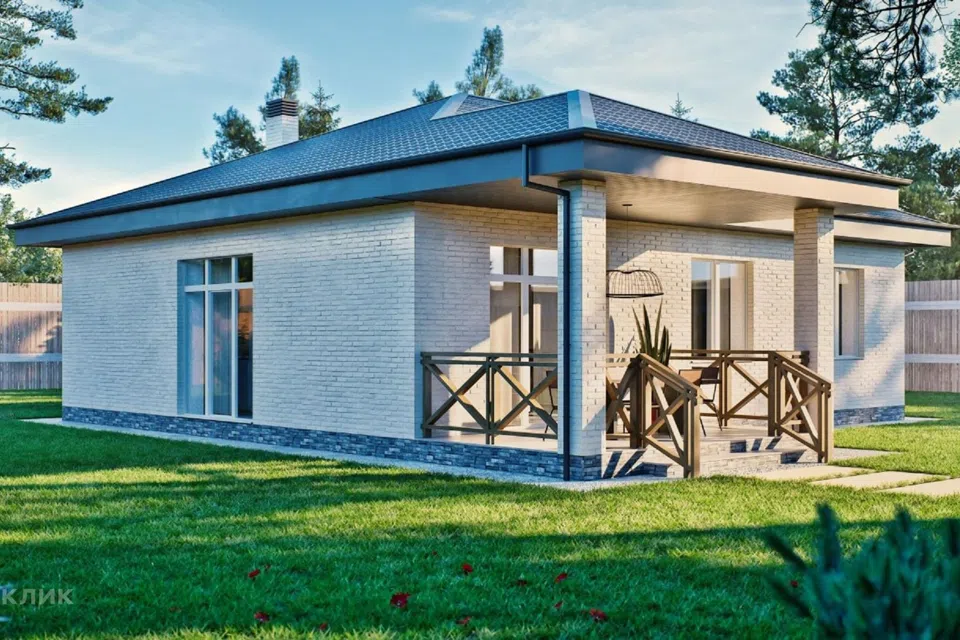 Проект дома Медовик из материала Кирпич площадью 
       117 м²,
       3 спальни,
       1 этаж