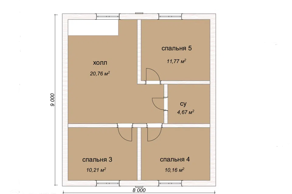 Проект дома КД-31/4 из материала Каркасный дом площадью 
       134,4 м²,
       5 спален,
       2 этажа