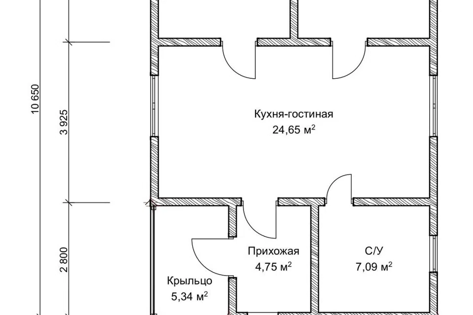 Проект дома ДК 144 из материала Каркасный дом площадью
       65,79 м²,
       2 спальни,
       1 этаж