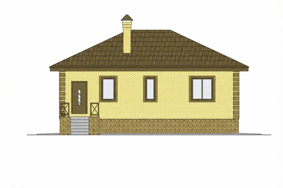 Проект дома Проект-17 из материала Кирпич площадью
       73,8 м²,
       2 спальни,
       1 этаж