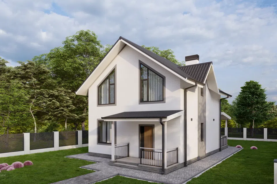 Проект дома Проект 105 из материала Кирпич площадью
115 м²,
5 спален,
2 этажа