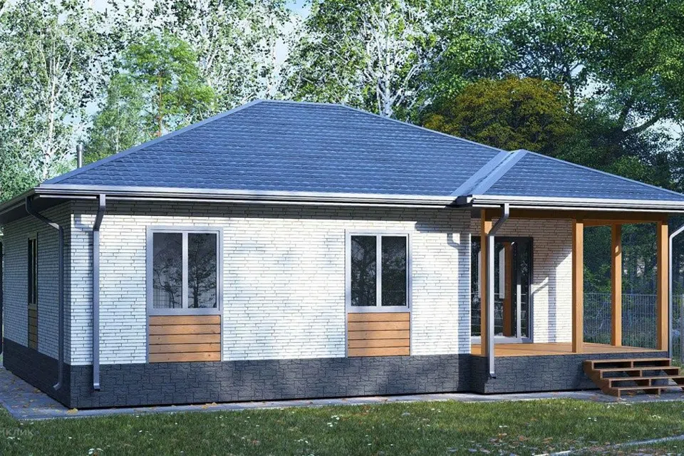 Проект дома Сахара из материала SIP-панели площадью 
       105,48 м²,
       3 спальни,
       1 этаж
