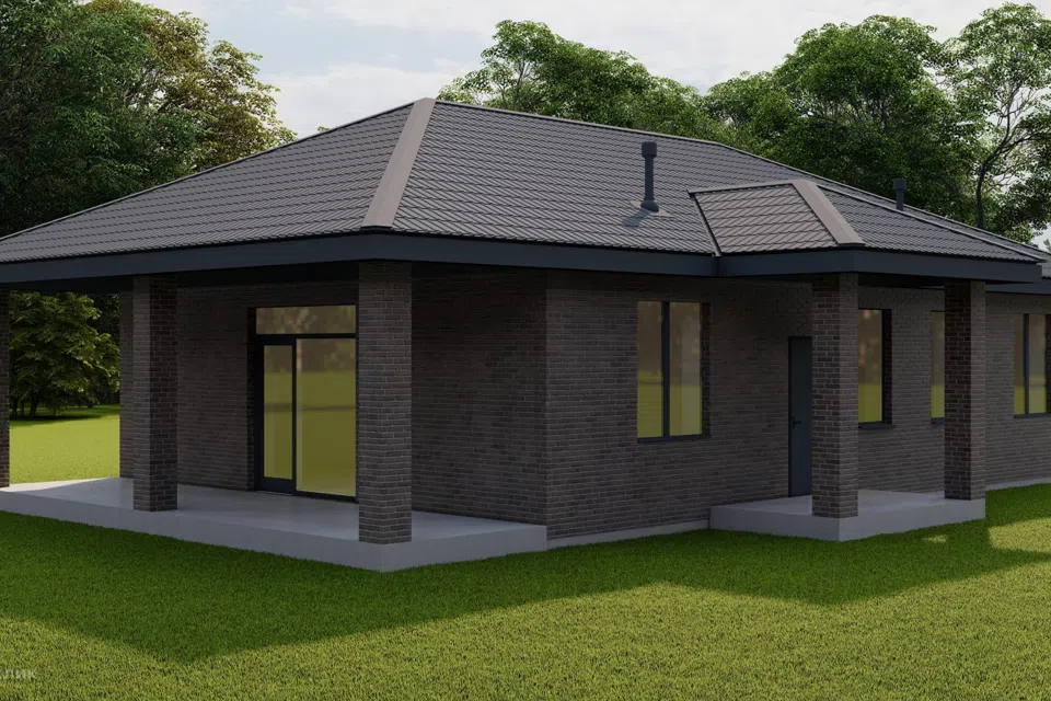 Проект дома Brick -1 из материала Кирпич площадью
       117,7 м²,
       3 спальни,
       1 этаж