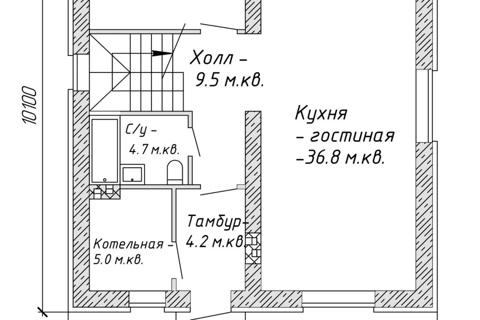 Проект дома О-2-23 из материала Газосиликатные блоки площадью
       185,6 м²,
       4 спальни,
       2 этажа
