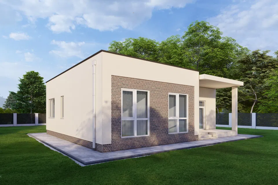 Проект дома Проект 171 из материала Кирпич площадью
92,76 м²,
4 спальни,
1 этаж