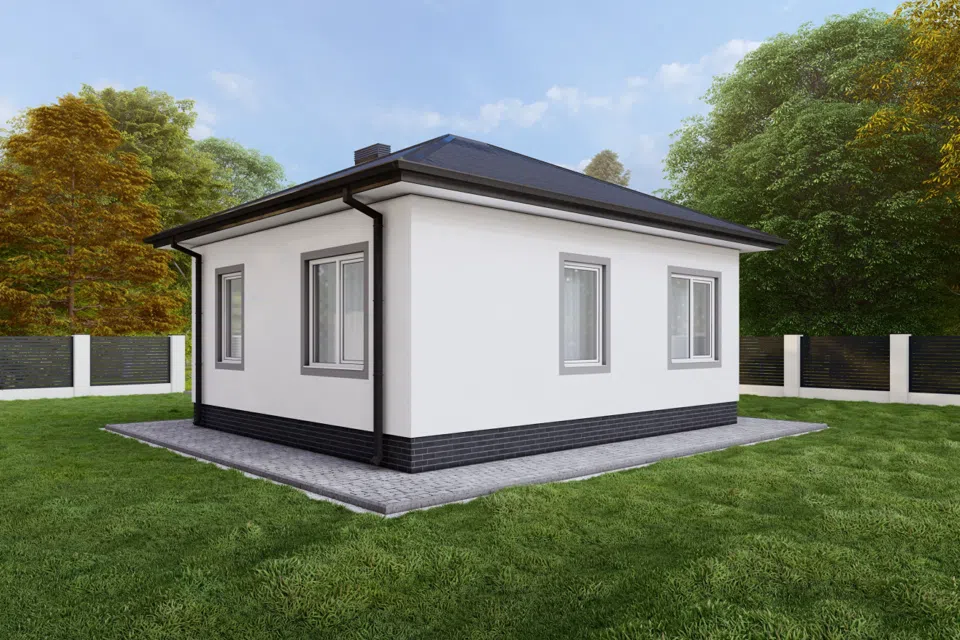 Проект дома Проект 65 из материала Кирпич площадью
       47,34 м²,
       2 спальни,
       1 этаж