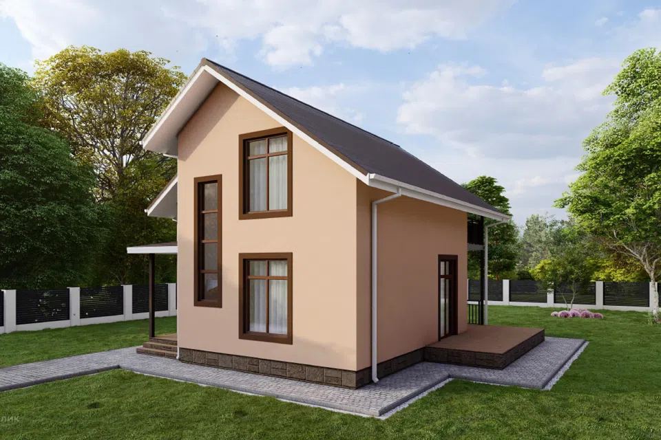 Проект дома Проект 40 из материала Кирпич площадью
99 м²,
4 спальни,
2 этажа