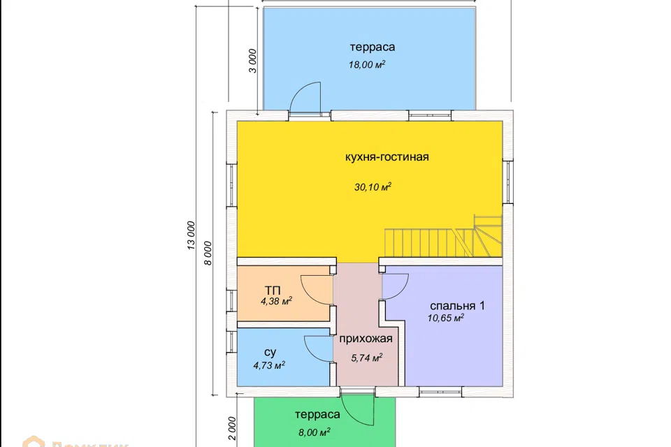 Проект дома КД-31/3 из материала Каркасный дом площадью 
       133 м²,
       4 спальни,
       2 этажа