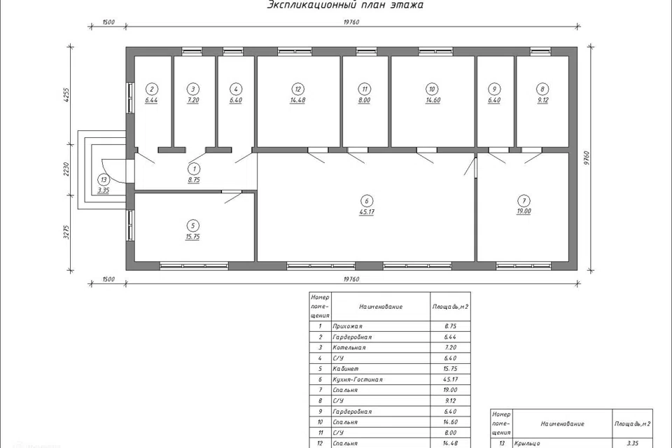 Проект дома 14161 из материала Кирпич площадью
       161 м²,
       4 спальни,
       1 этаж