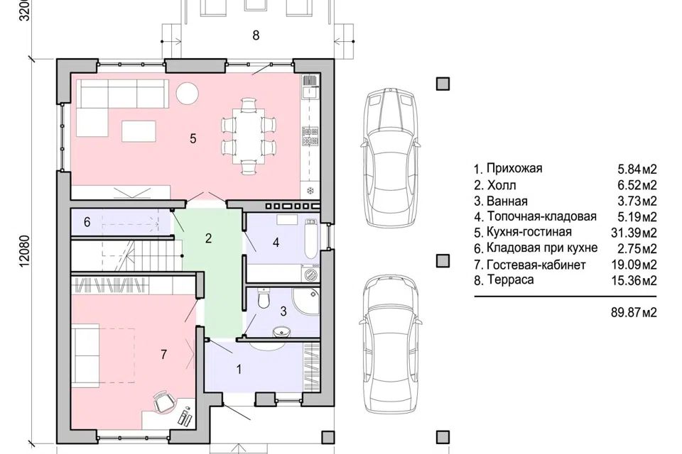 Проект дома Проект №228-1 из материала Газобетонные блоки площадью 
       148 м²,
       4 спальни,
       2 этажа