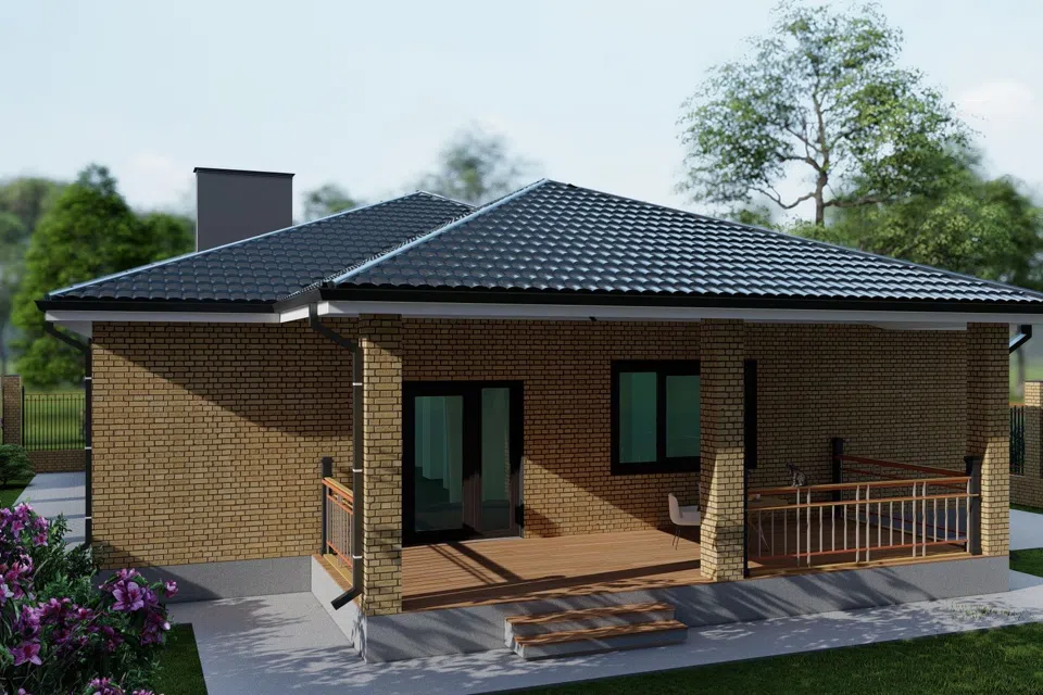 Проект дома Классика 08 из материала Кирпич площадью
182 м²,
4 спальни,
1 этаж