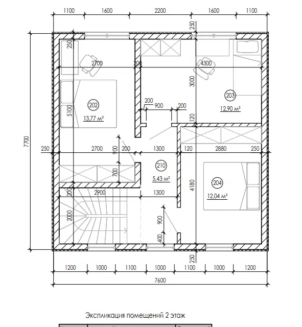 Проект дома Проект 93 из материала Кирпич площадью
89,63 м²,
3 спальни,
2 этажа