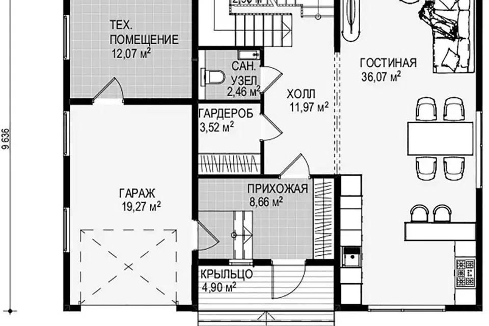 Проект дома Классик  из материала Газобетонные блоки площадью
       166 м²,
       3 спальни,
       2 этажа