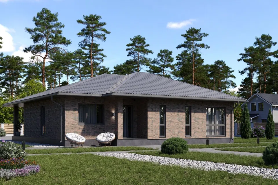 Проект дома КВ-1-150В из материала Кирпич площадью
       147,3 м²,
       3 спальни,
       1 этаж