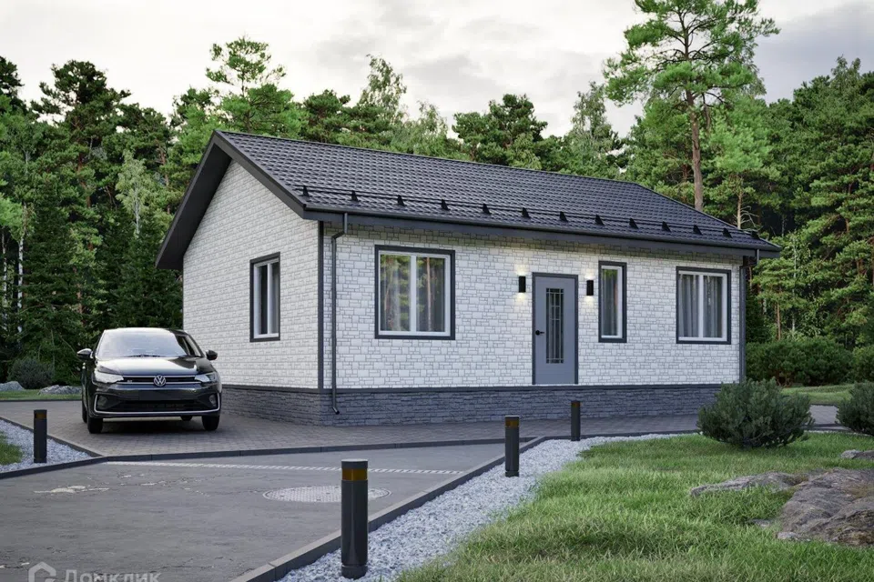 Проект дома P-H 1/9 из материала Каркасный дом площадью
71,84 м²,
2 спальни,
1 этаж