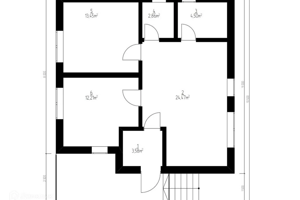 Проект дома Ла-плата из материала Каркасный дом площадью
       89 м²,
       2 спальни,
       1 этаж