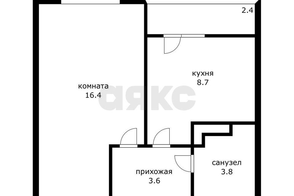 Продаётся 1-комнатная квартира, 32.5 м²