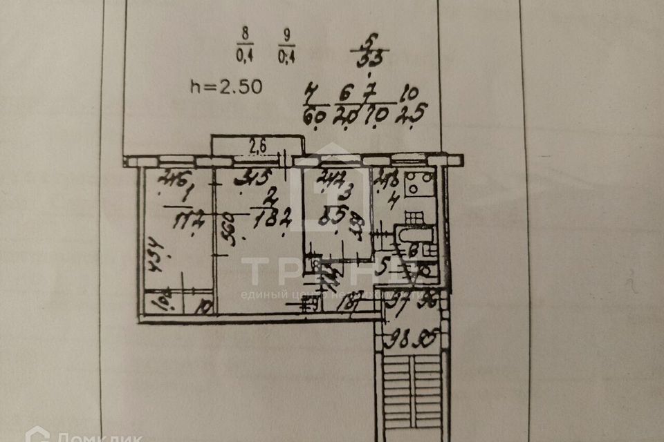 Продаётся 3-комнатная квартира, 56 м²