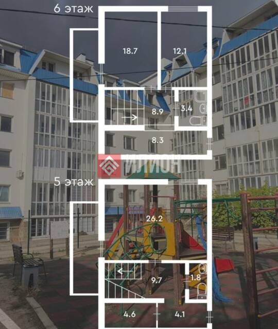 Продаётся 2-комнатная квартира, 91.6 м²