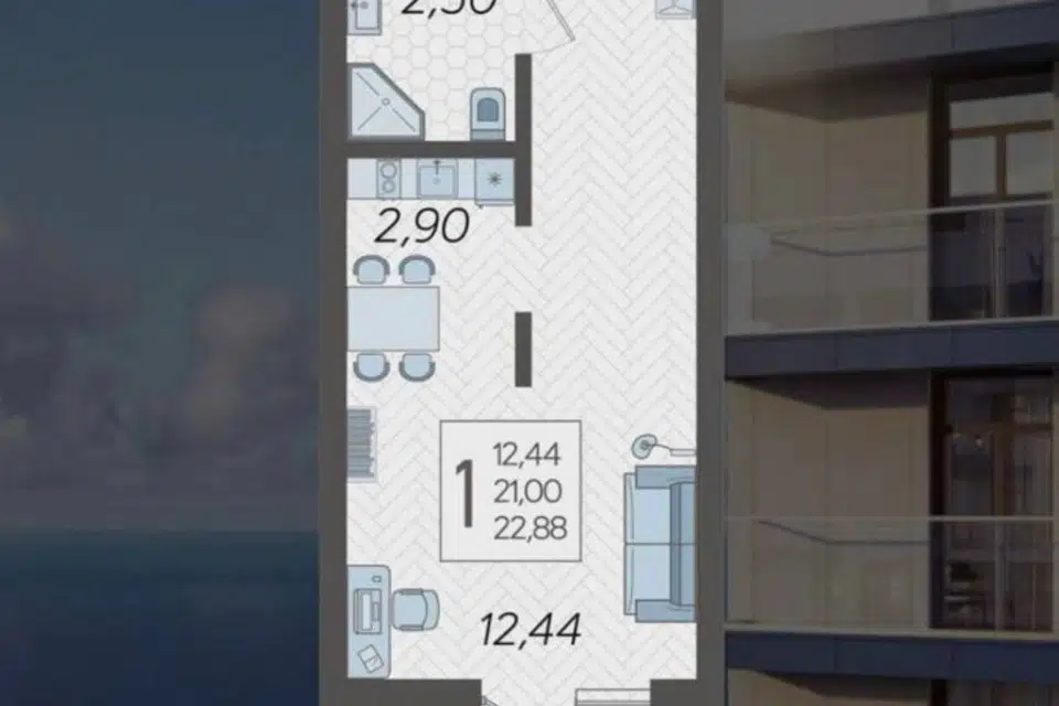 Продаётся студия, 22.88 м²