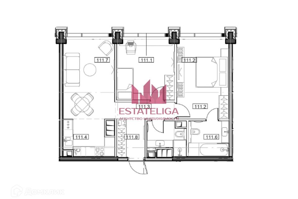 Продаётся 2-комнатная квартира, 64.6 м²