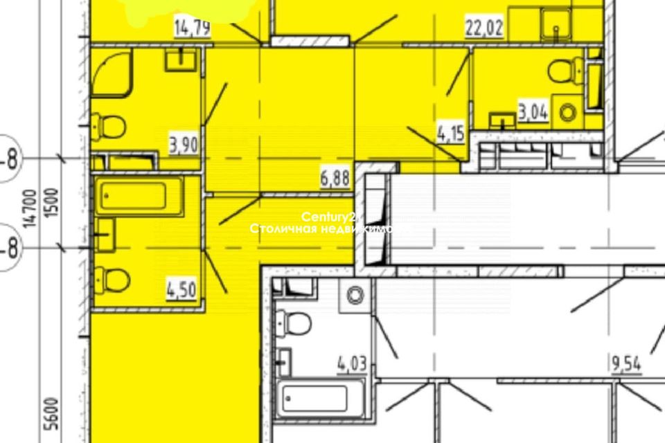 Продаётся 2-комнатная квартира, 79.73 м²