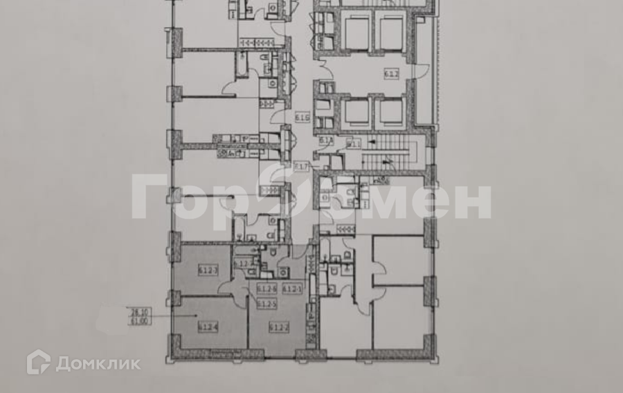 Продаётся 2-комнатная квартира, 61 м²