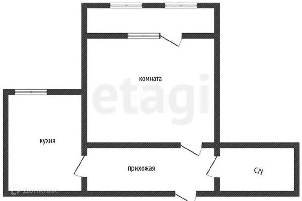 Продаётся 1-комнатная квартира, 38.1 м²