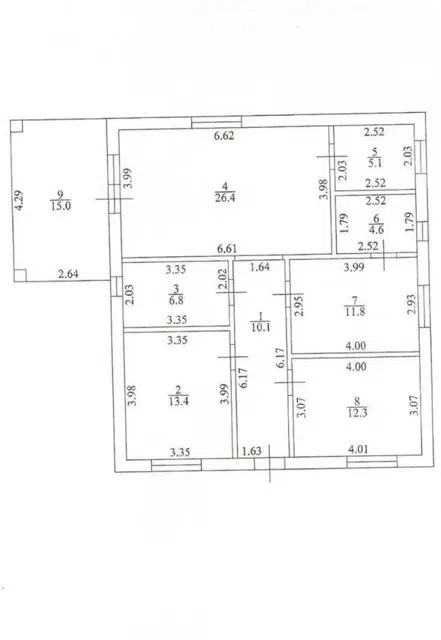 Продаётся 1-этажный дом, 120 м²