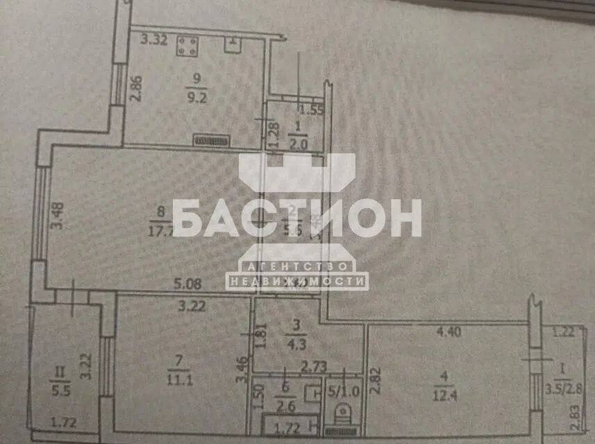 Продаётся 3-комнатная квартира, 74.2 м²