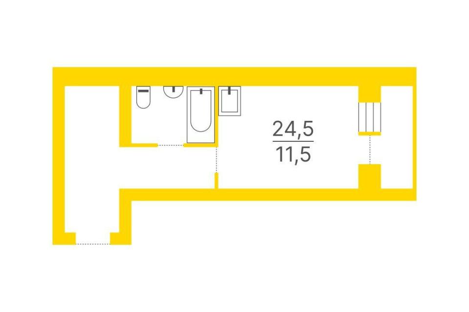 Продаётся 1-комнатная квартира, 24.5 м²