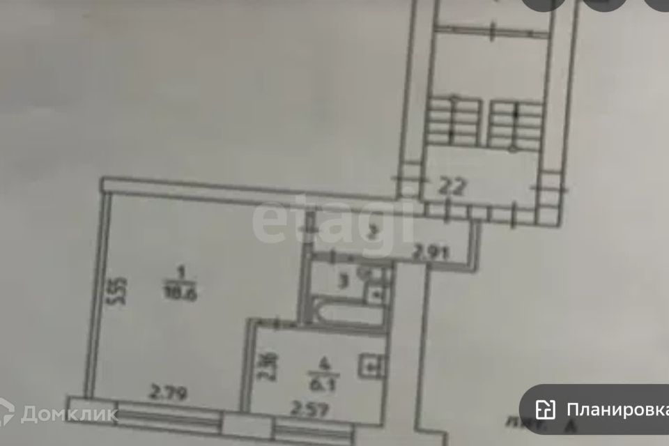 Продаётся 1-комнатная квартира, 31.2 м²