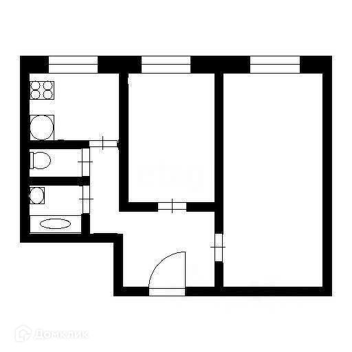 Продаётся 2-комнатная квартира, 44.7 м²