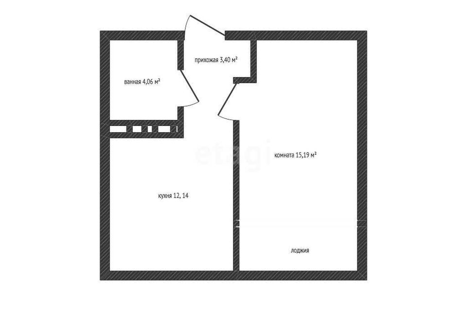 Продаётся 1-комнатная квартира, 35.9 м²