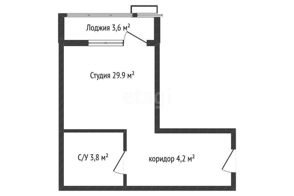 Продаётся студия, 29.2 м²