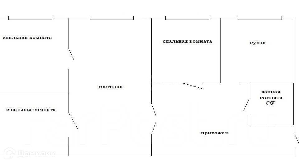 Продаётся 4-комнатная квартира, 67.5 м²