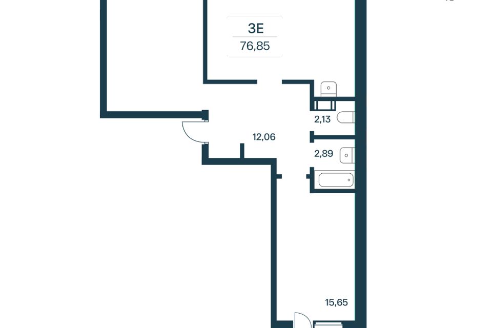 Продаётся 2-комнатная квартира, 74.9 м²