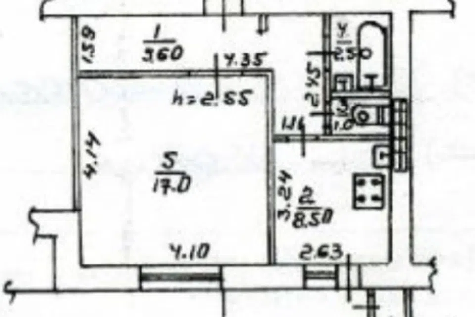 Продаётся 1-комнатная квартира, 40.2 м²