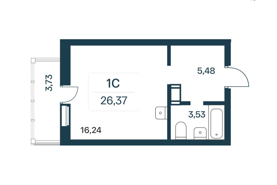 Продаётся студия, 24.9 м²