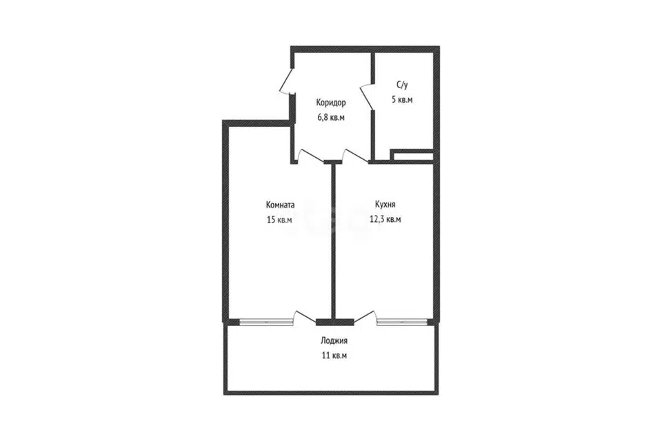 Продаётся 1-комнатная квартира, 38.4 м²