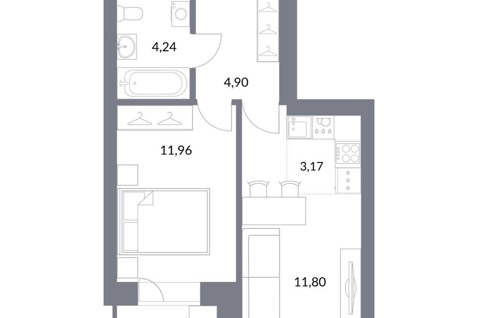 Продаётся студия, 38.4 м²
