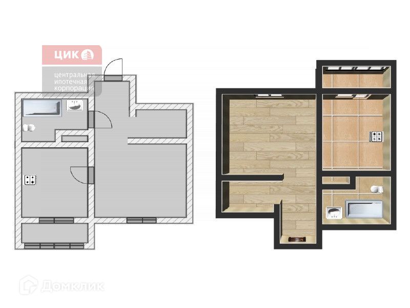 Продаётся 1-комнатная квартира, 27.76 м²