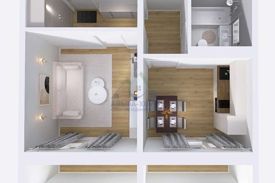 Продаётся 1-комнатная квартира, 40.3 м²