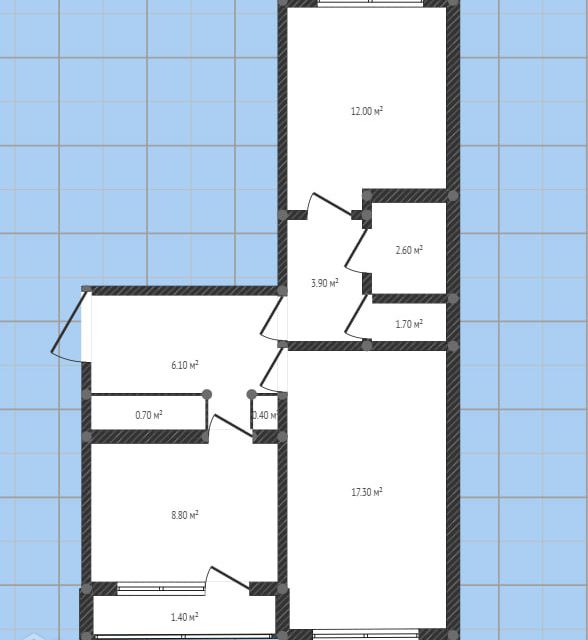 Продаётся 2-комнатная квартира, 54.4 м²