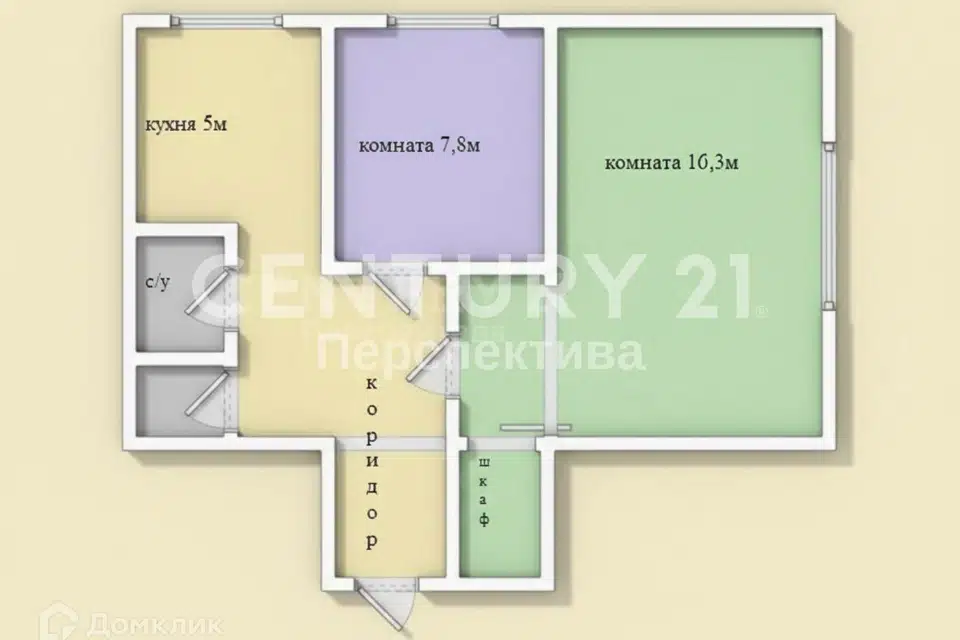 Продаётся 2-комнатная квартира, 36.6 м²