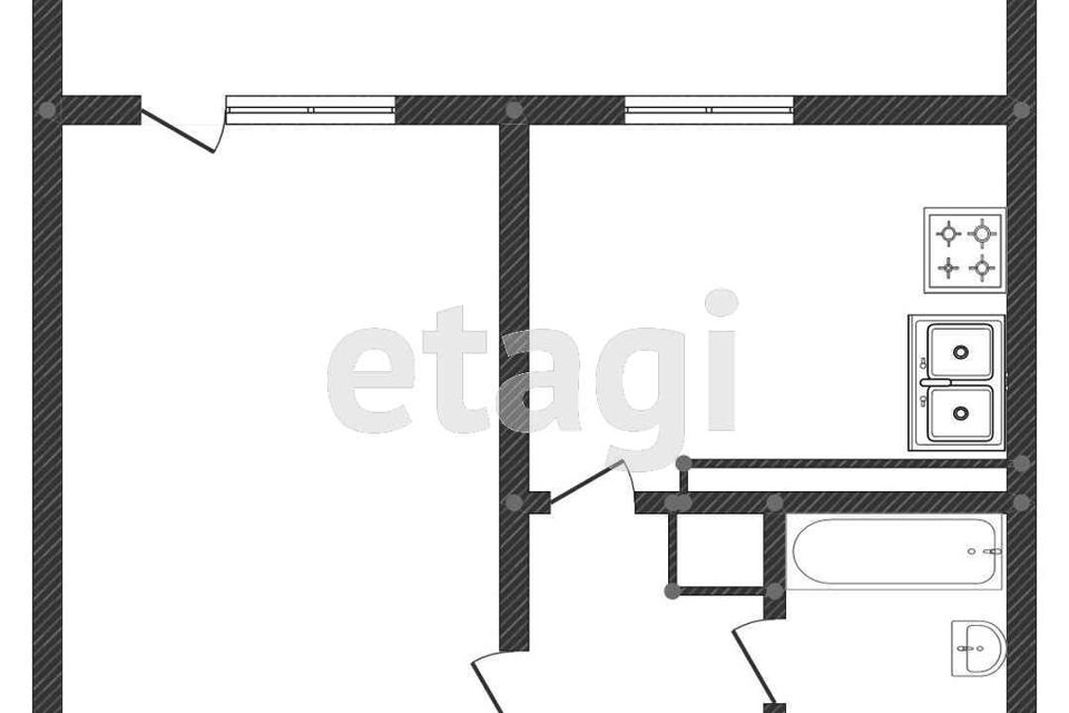 Продаётся 1-комнатная квартира, 34 м²